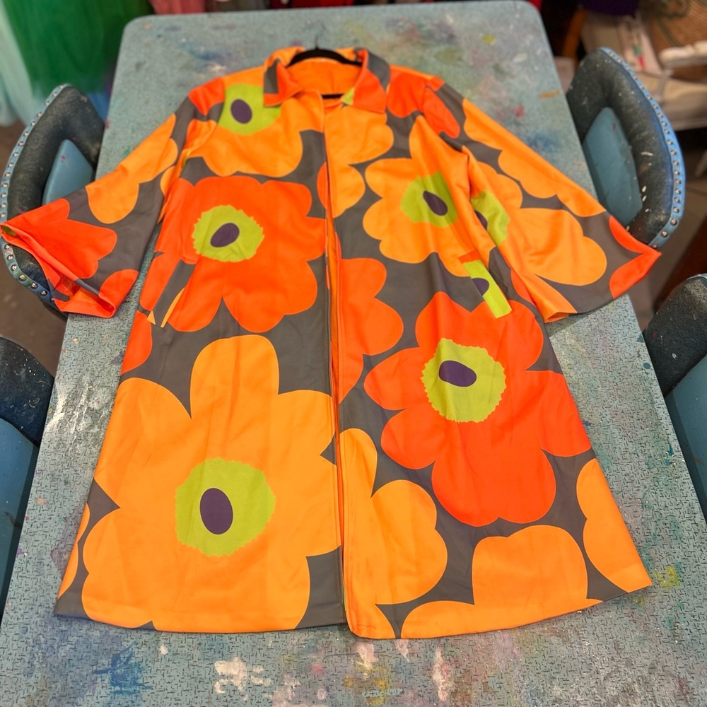Warhol Inspired Flower Printed Jacket